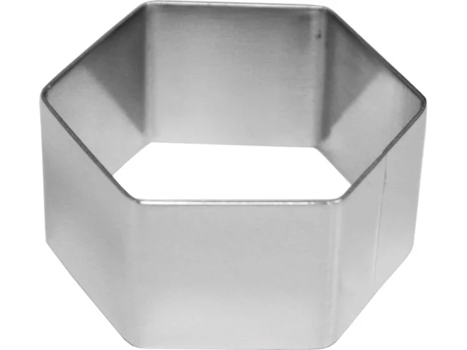 Garneerring rvs 18/8 - Hexagon H35-dia.70mm per stuk
