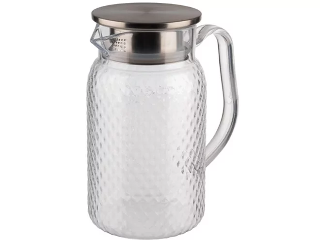 Pitcher plastic with inox lid D115xH240mm 1.8L