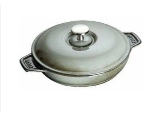 Staub round hot plate Ø20cm 0.75L grey