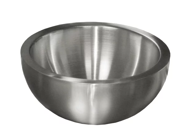 Bassine haut double paroi inox mat Ø200-H90mm 1L fin stock