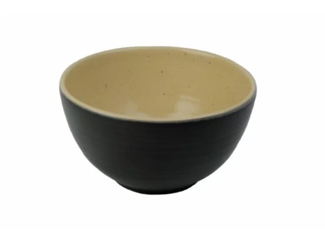 Edge Black/camel bowl D150xH80mm 740ml