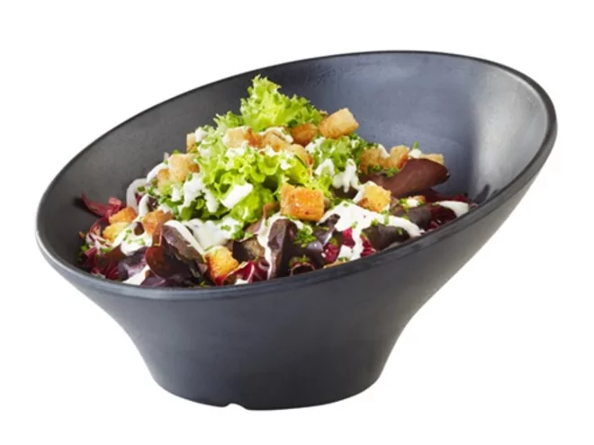 Zen melamine slanted bowl Ø225xH125mm 800ml black